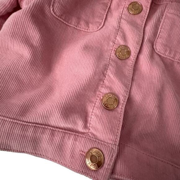 OshKosh B’gosh Pink Corduroy Sherpa Jacket 2T Toddler Barbiecore Cozy Winter - Picture 2 of 7